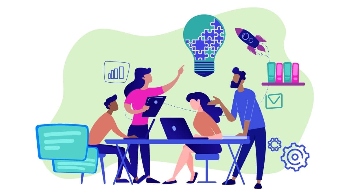 IT professionals working together
